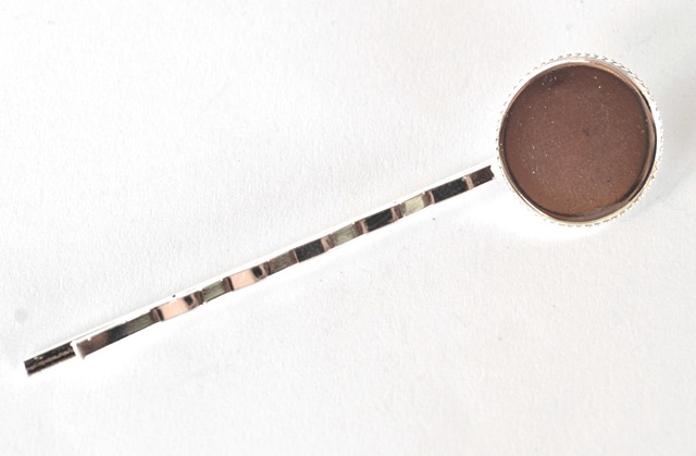 Lôžko sponka-kruh, strieborná 14 mm vrúbkované